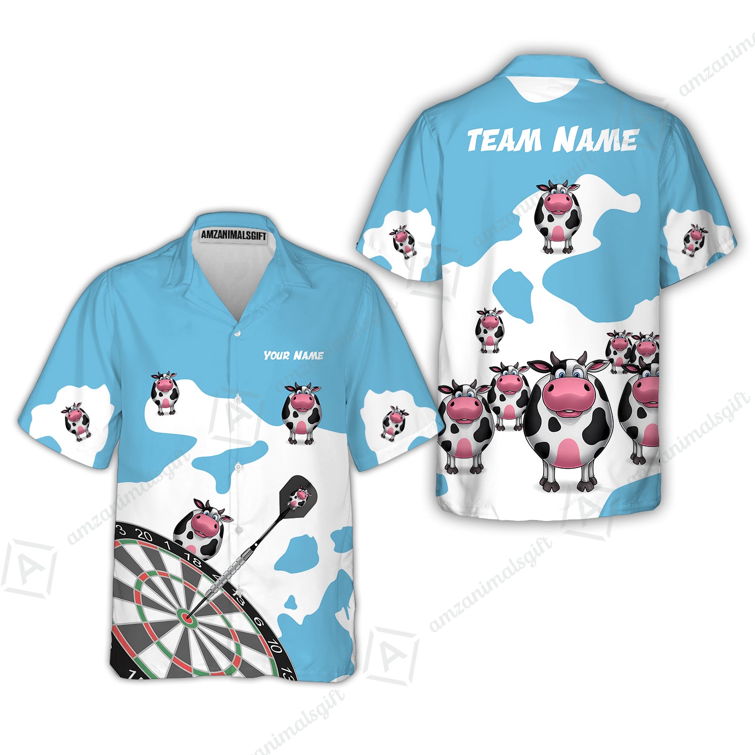 Hawaiian Shirt||Cyan