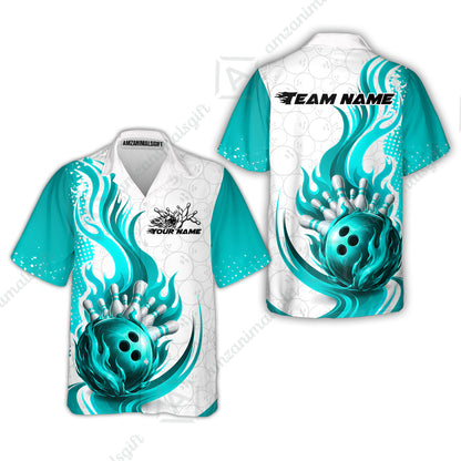 Hawaiian Shirt||Cyan