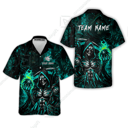 Hawaiian Shirt||Cyan
