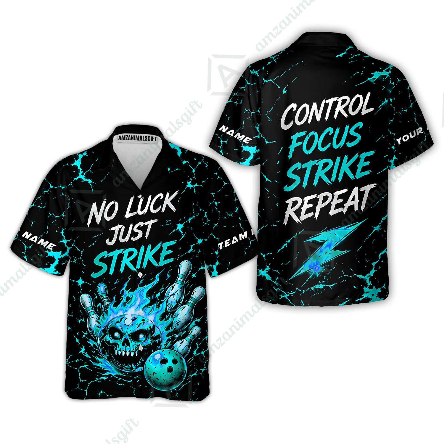 Hawaiian Shirt||Cyan