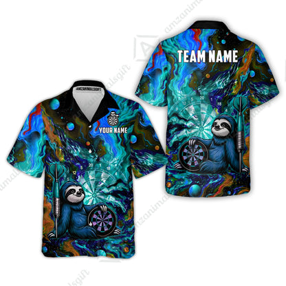 Hawaiian Shirt||Cyan