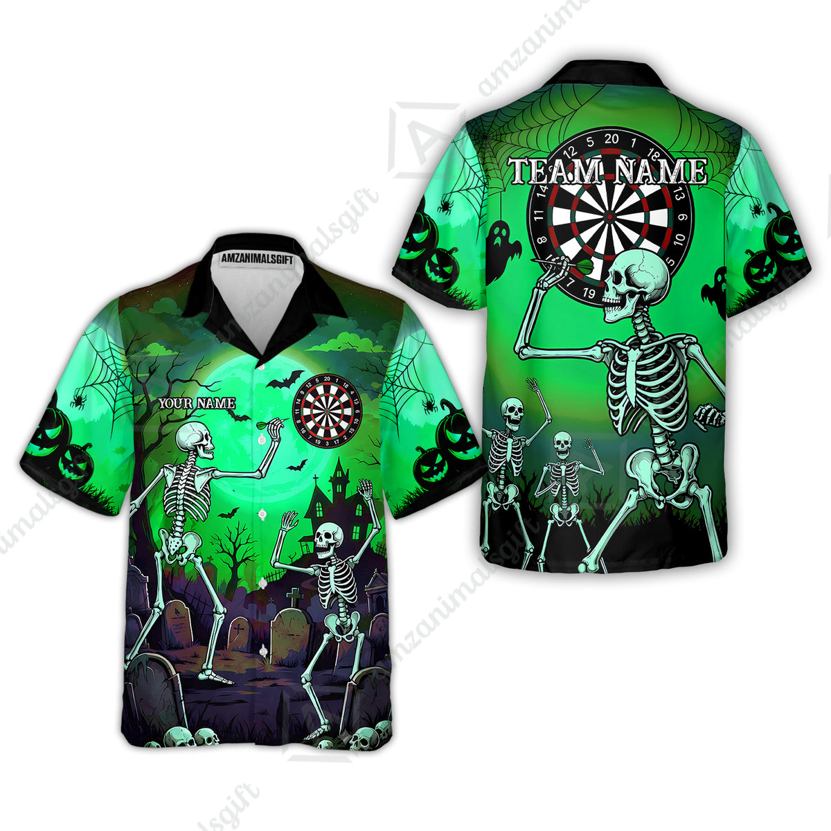 Hawaiian Shirt||Green