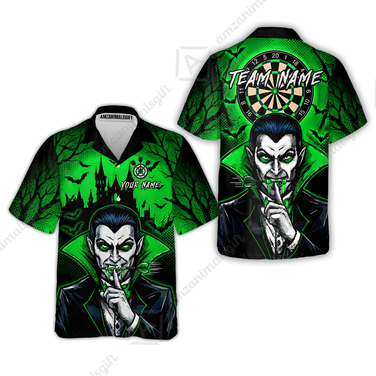 Hawaiian Shirt||Green