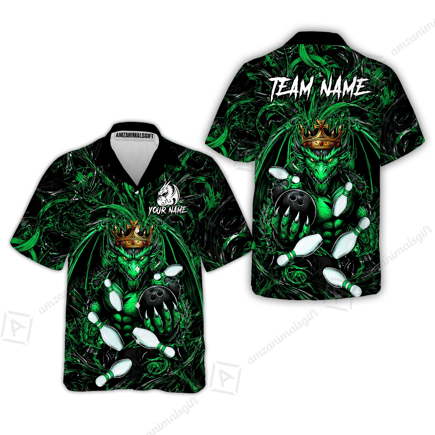 Hawaiian Shirt||Green