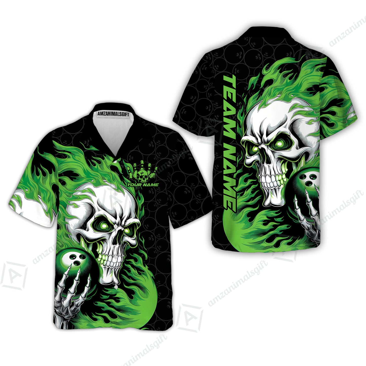 Hawaiian Shirt||Green