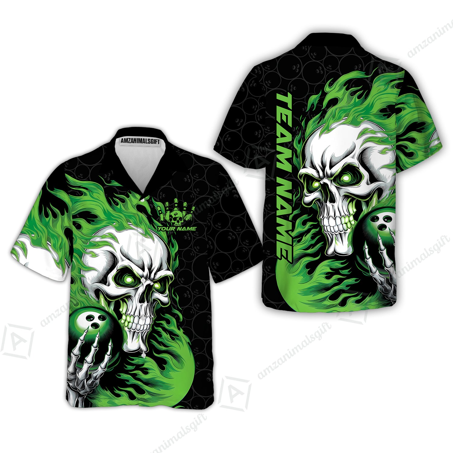 Hawaiian Shirt||Green