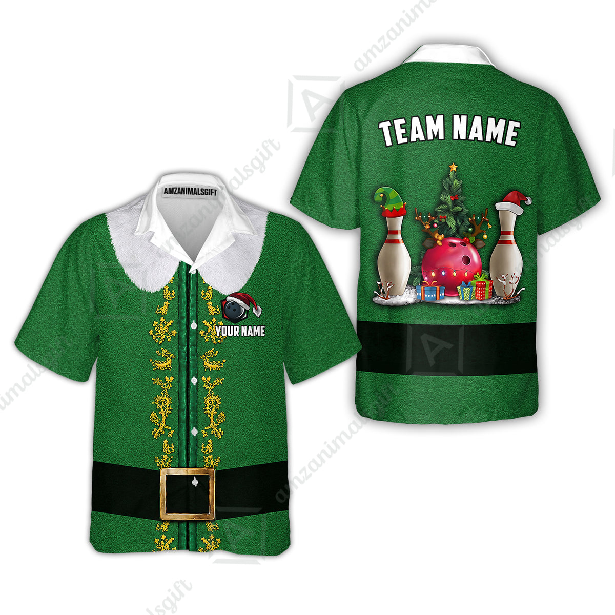 Hawaiian Shirt||Green