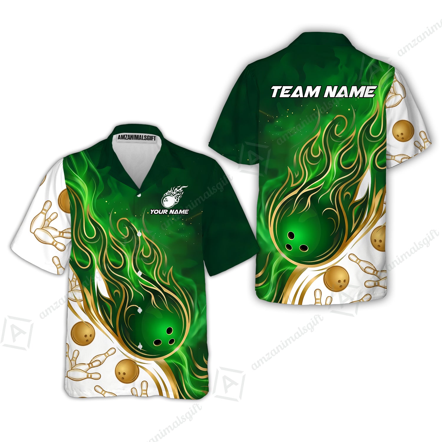 Hawaiian Shirt||Green