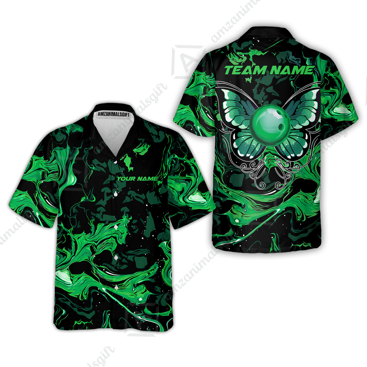 Hawaiian Shirt||Green