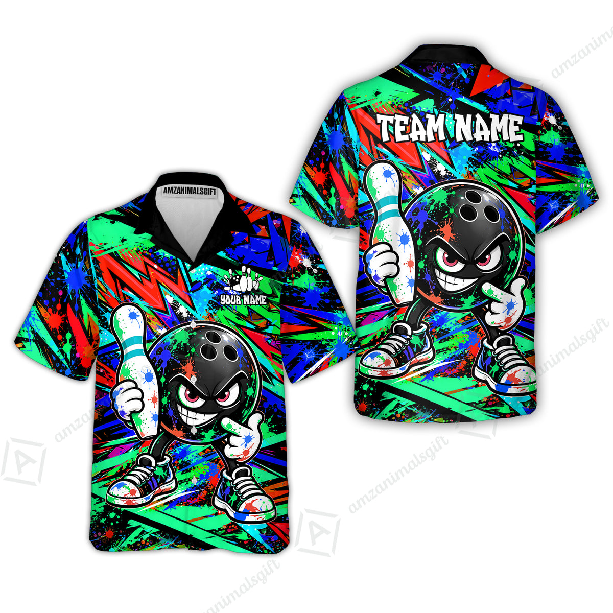 Hawaiian Shirt||Green