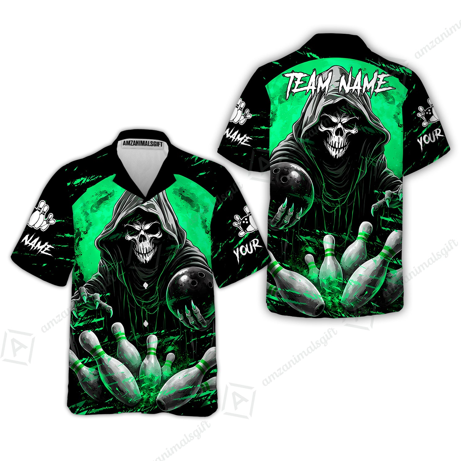 Hawaiian Shirt||Green