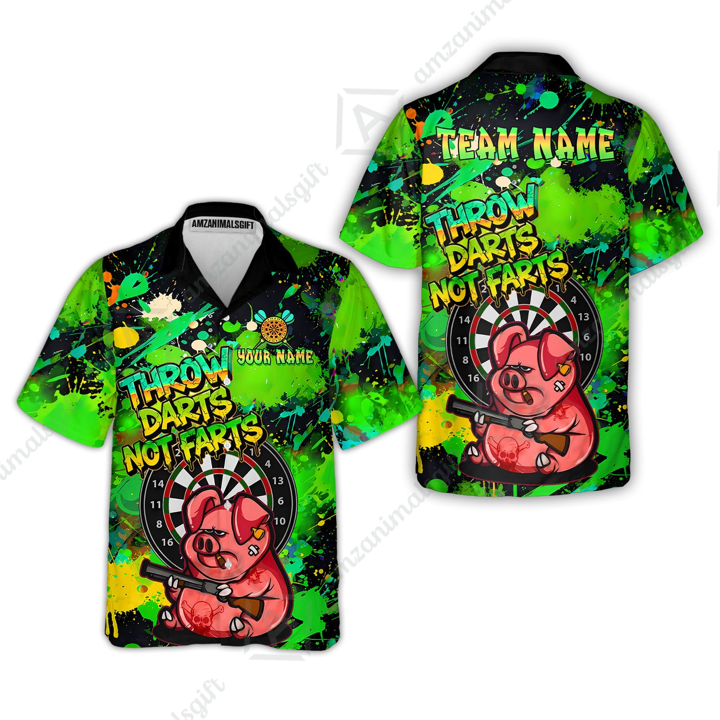 Hawaiian Shirt||Green