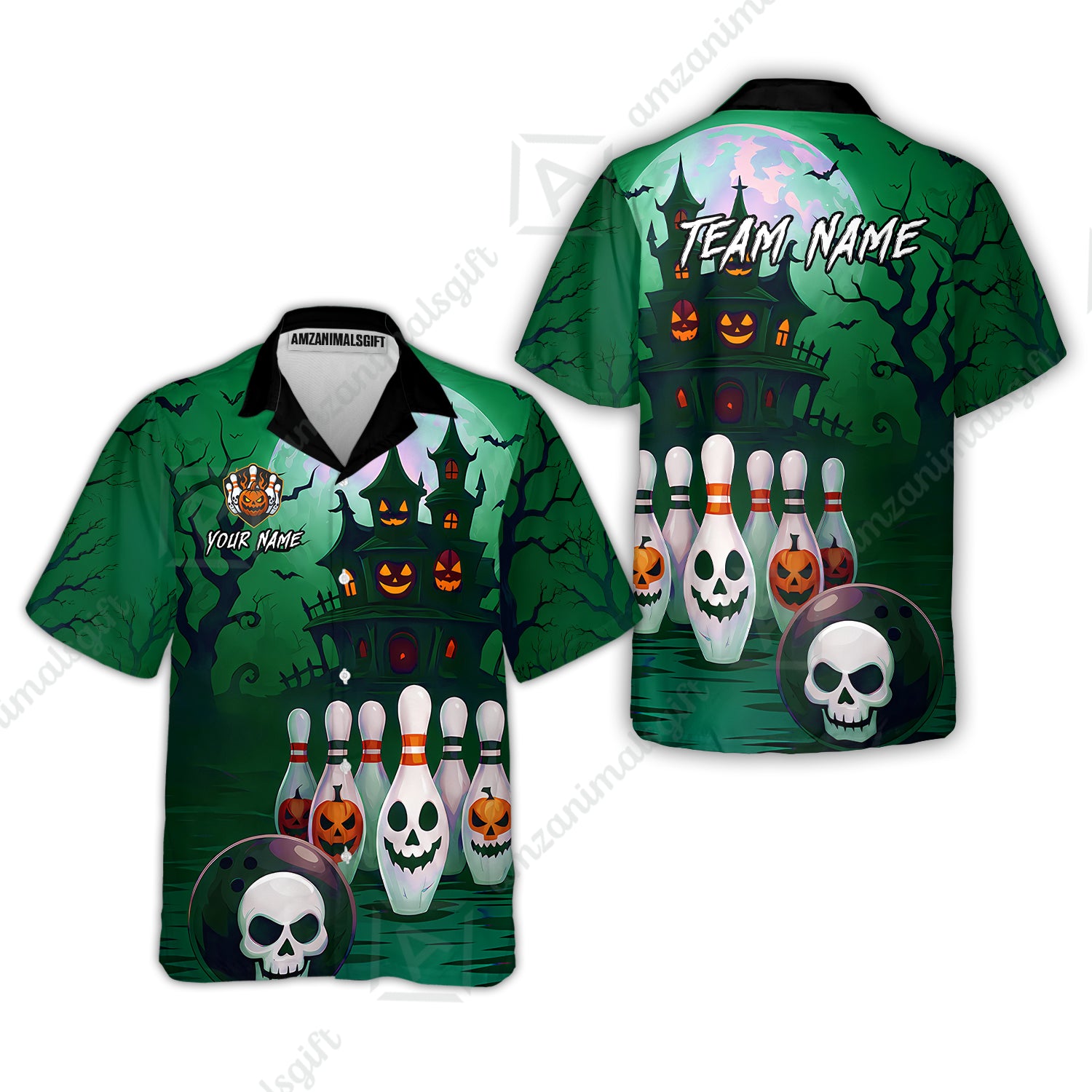 Hawaiian Shirt||Green