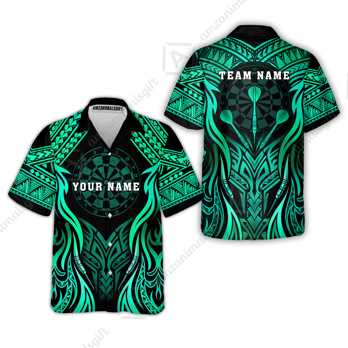 Hawaiian Shirt||Green