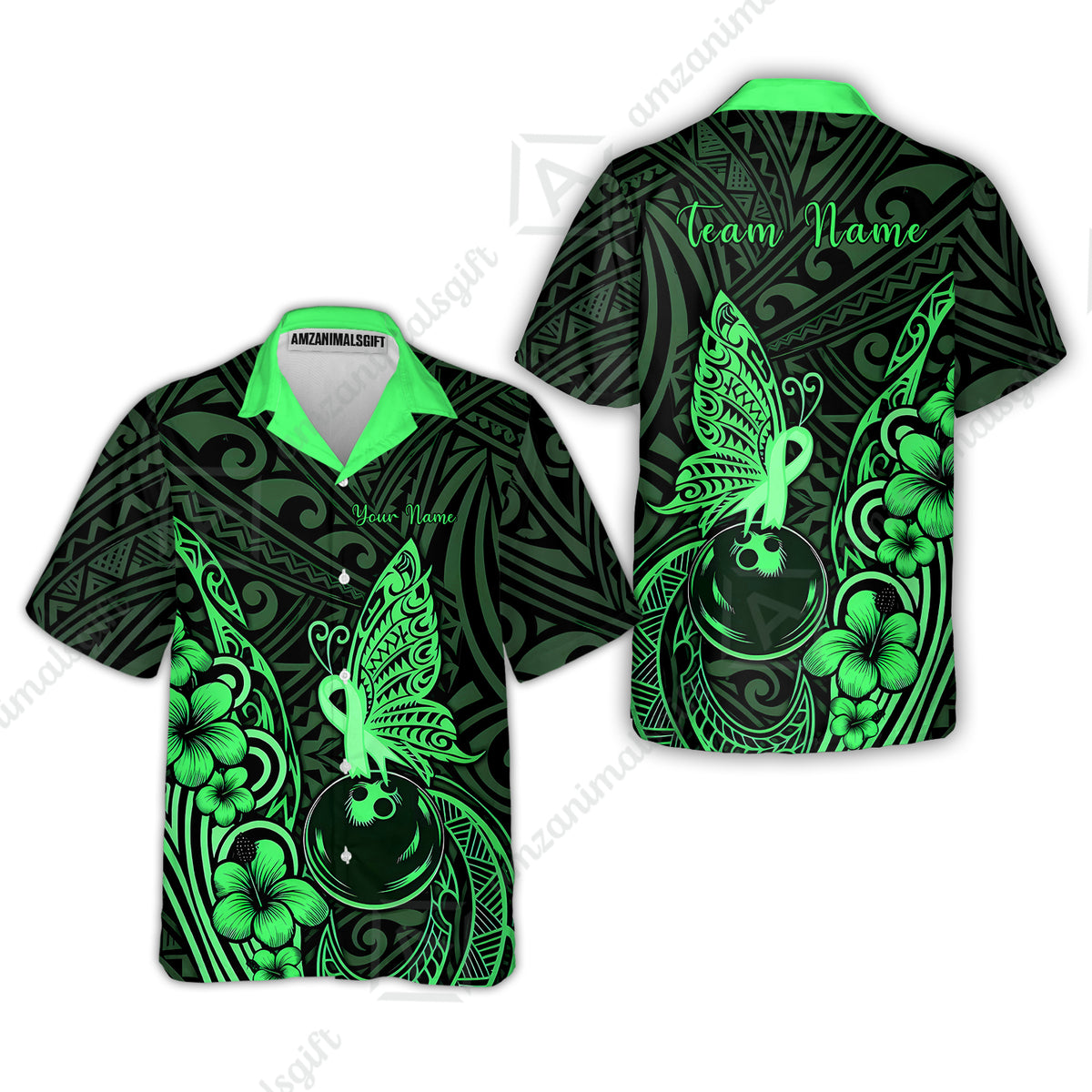 Hawaiian Shirt||Green