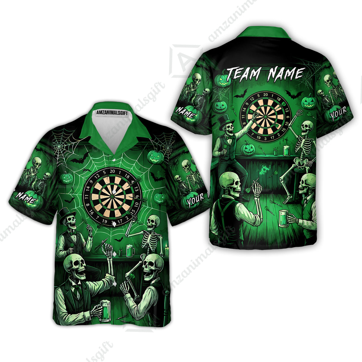 Hawaiian Shirt||Green