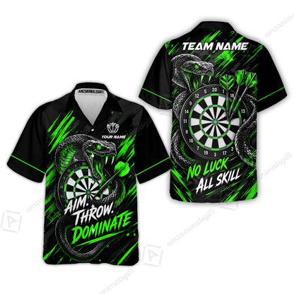 Customized Darts Team Jersey, Personalized Snake Darts Abstract Background Polo Shirt For Players With Name & Team Name