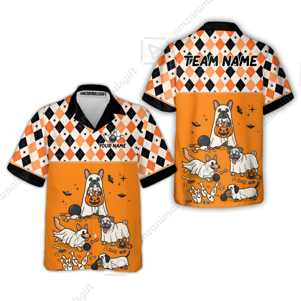 Hawaiian Shirt||Orange