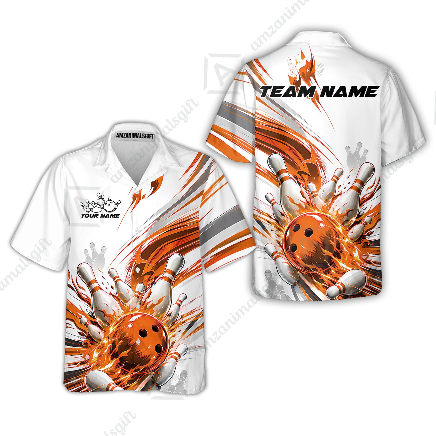 Hawaiian Shirt||Orange