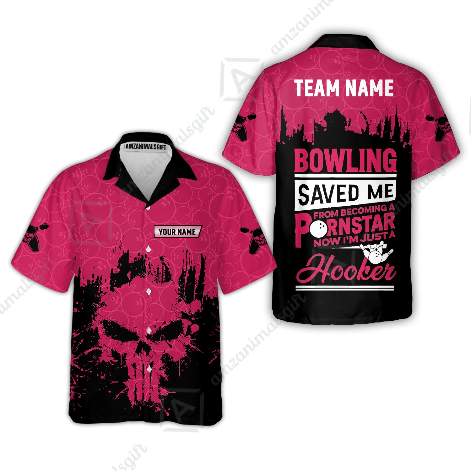 Hawaiian Shirt||Pink