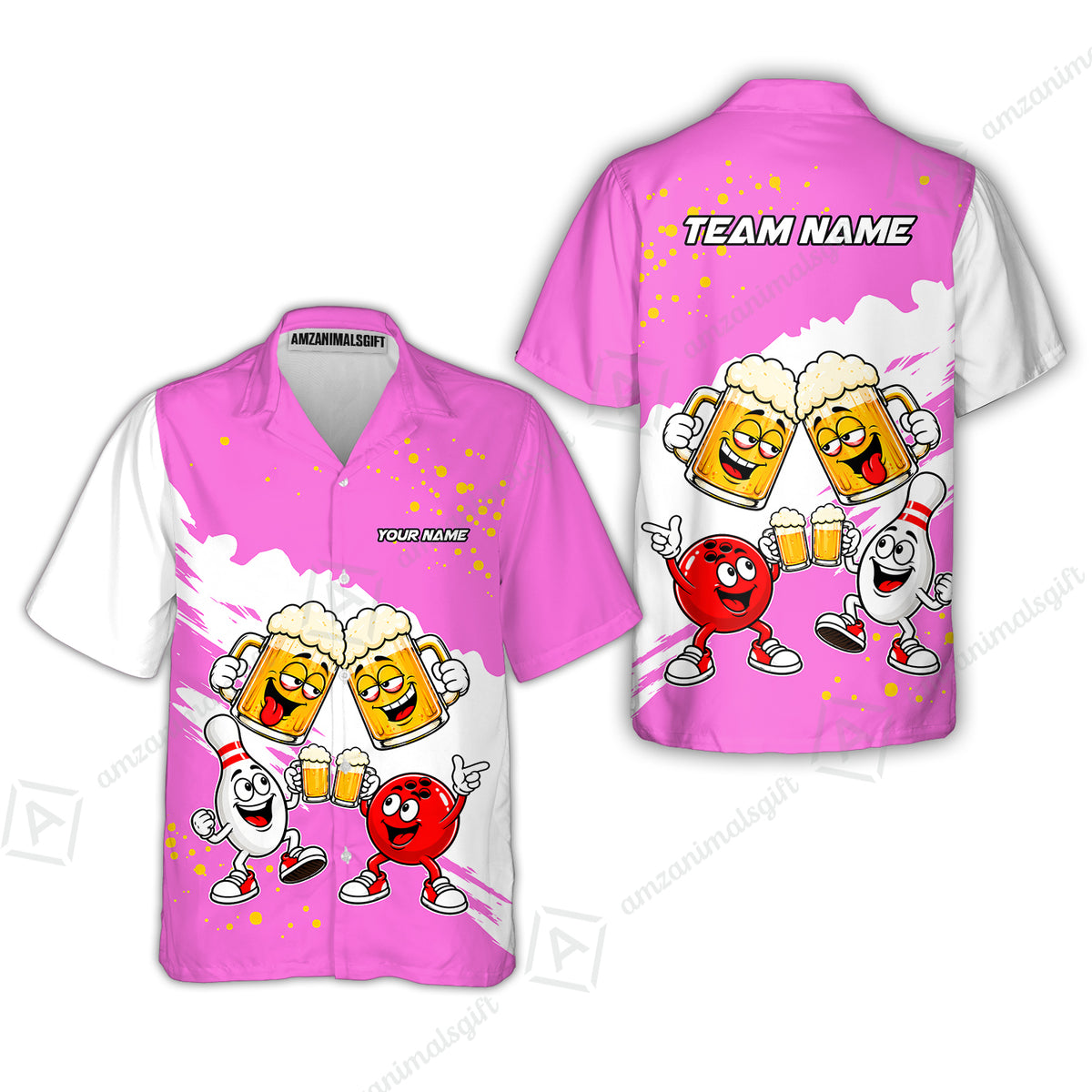 Hawaiian Shirt||Pink
