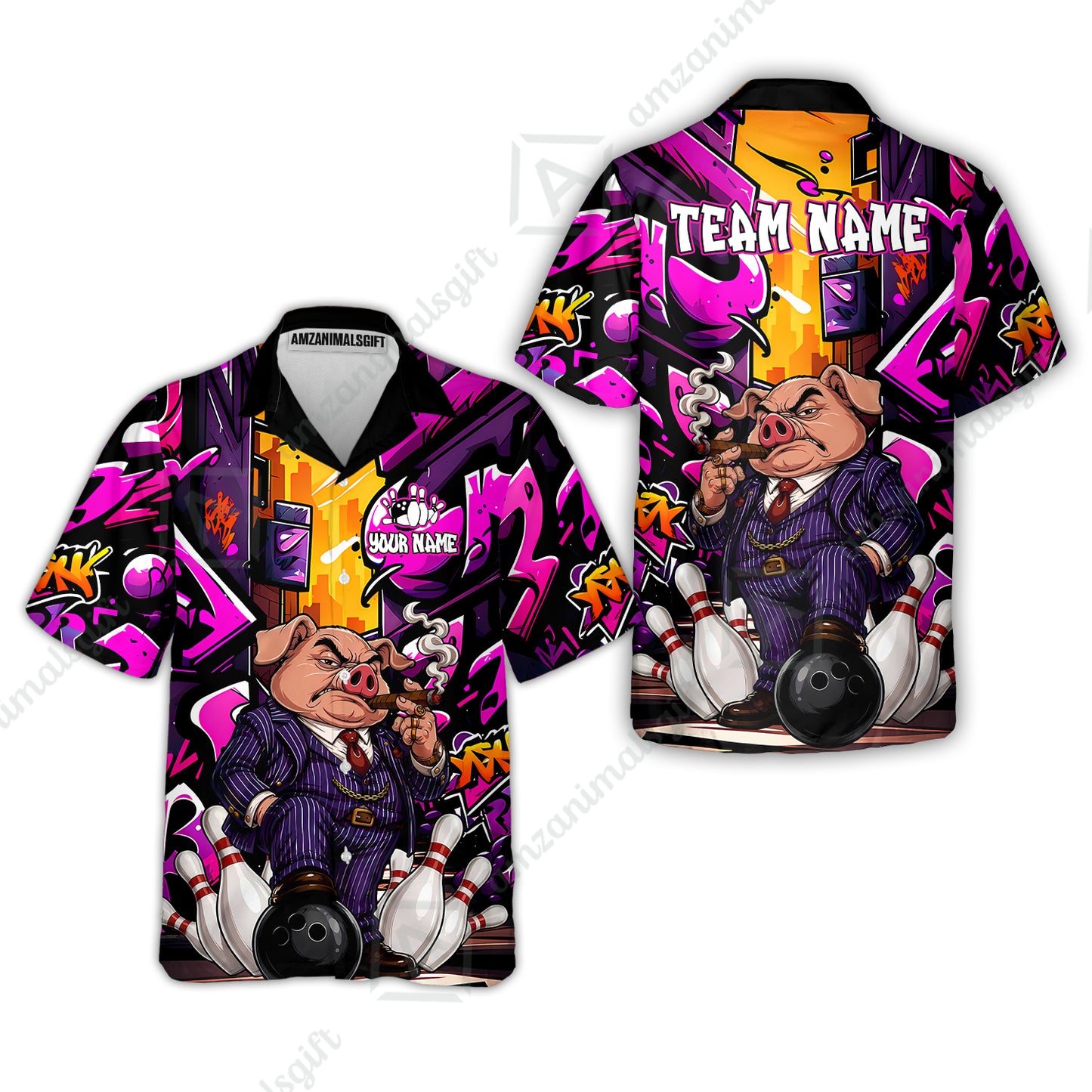 Hawaiian Shirt||Purple