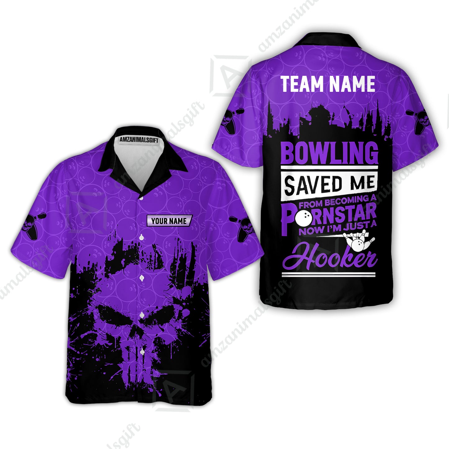 Hawaiian Shirt||Purple