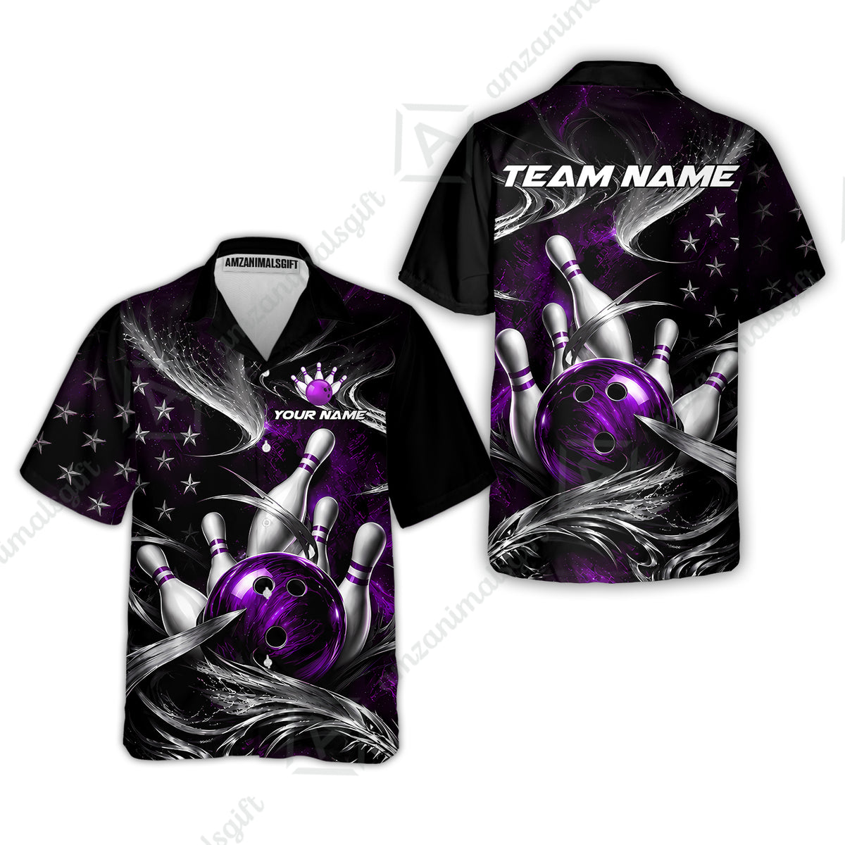 Hawaiian Shirt||Purple