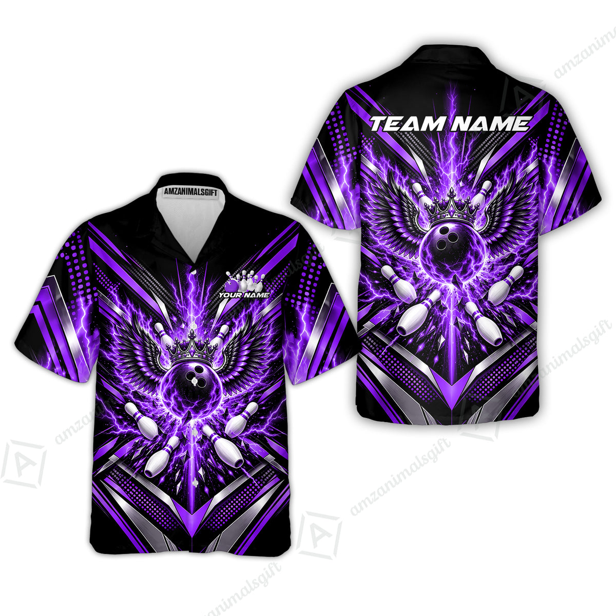 Hawaiian Shirt||Purple