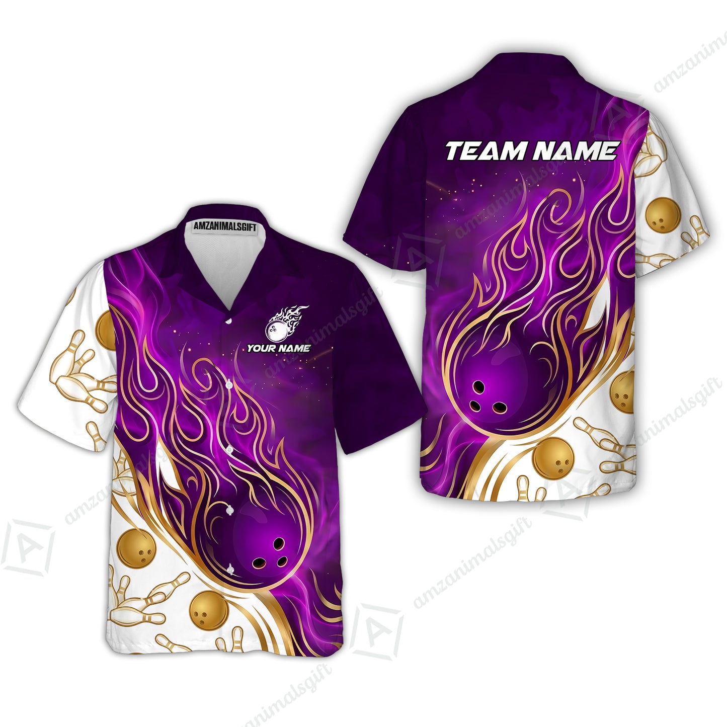 Hawaiian Shirt||Purple