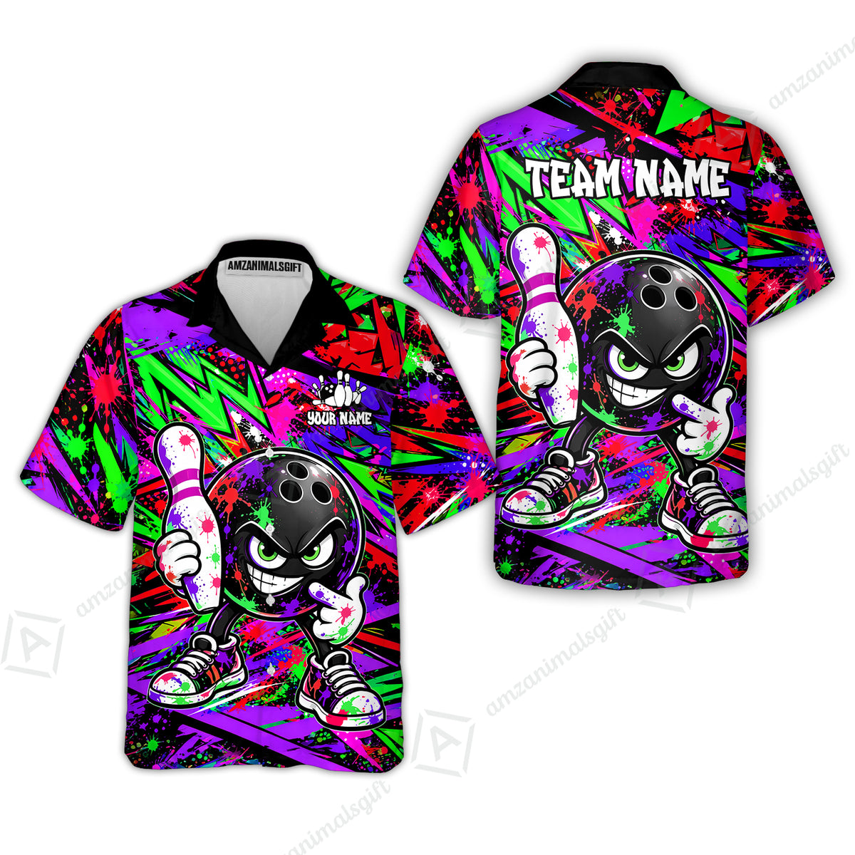 Hawaiian Shirt||Purple