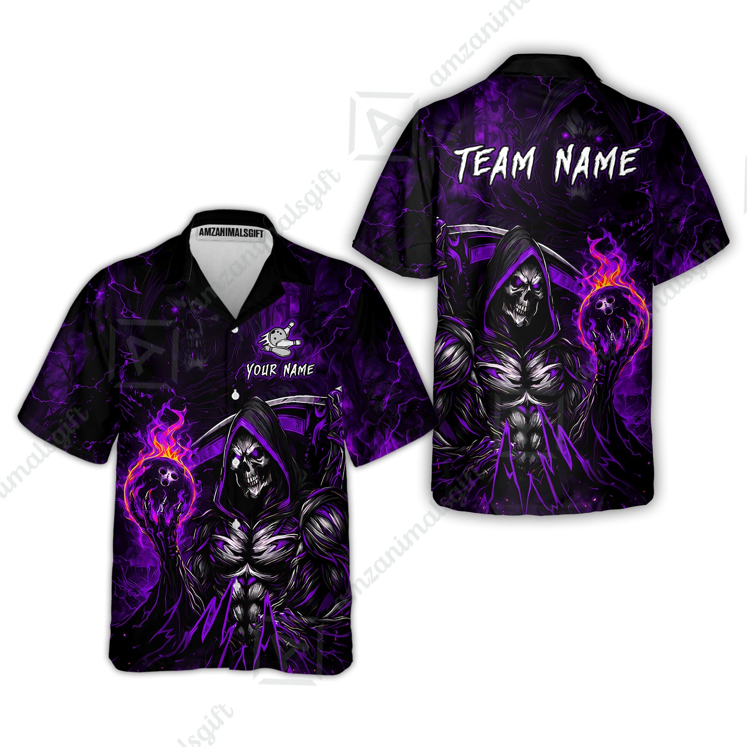 Hawaiian Shirt||Purple
