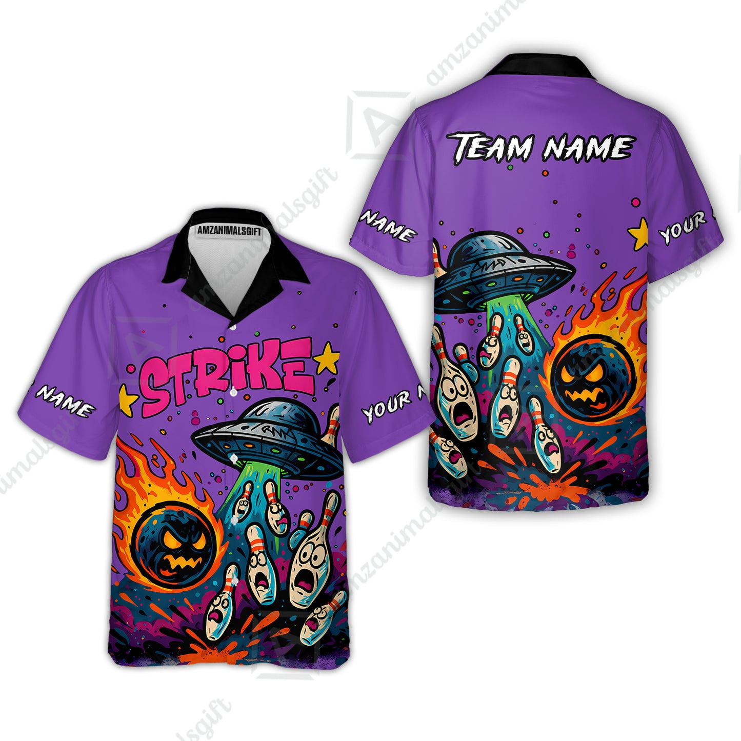 Hawaiian Shirt||Purple