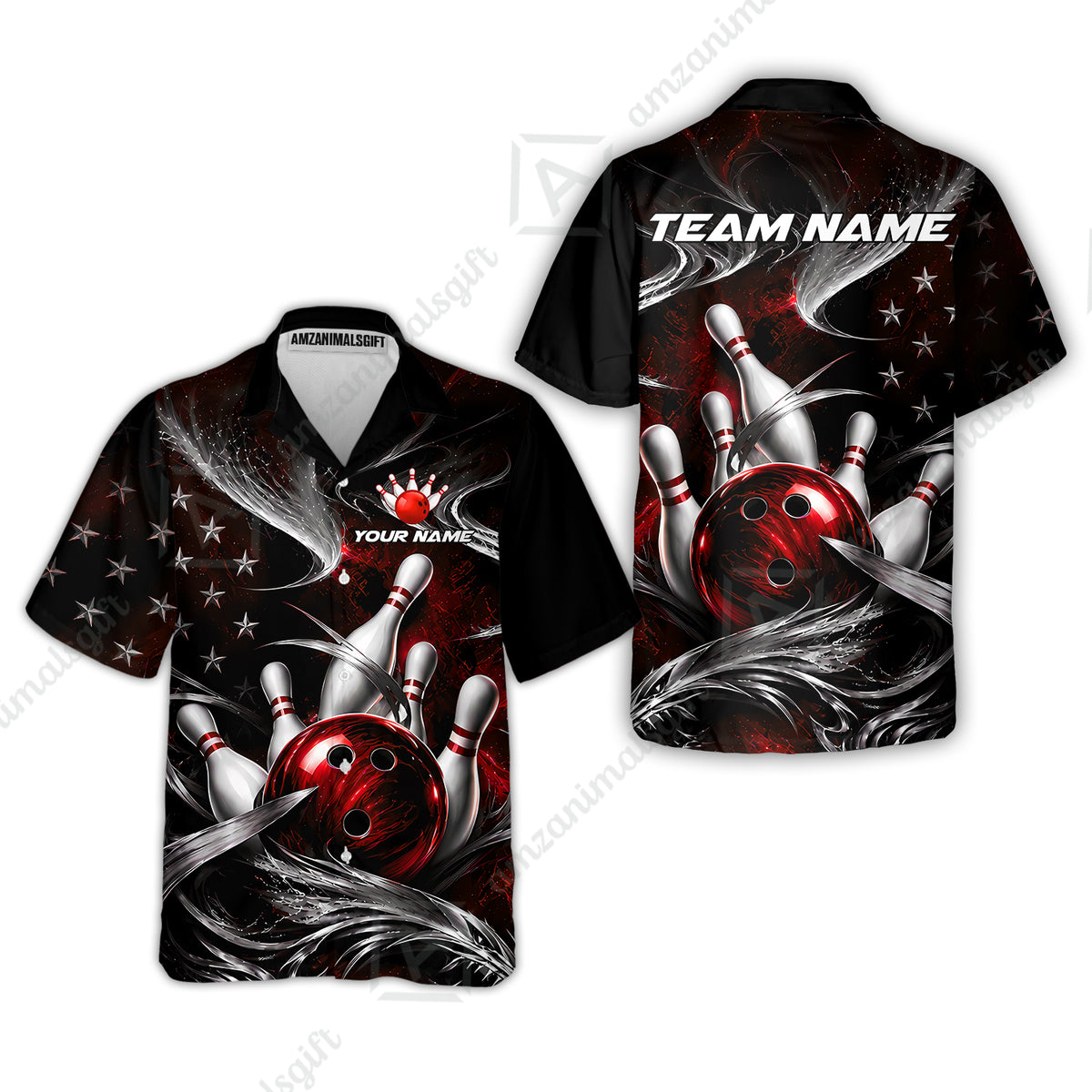 Hawaiian Shirt||Red