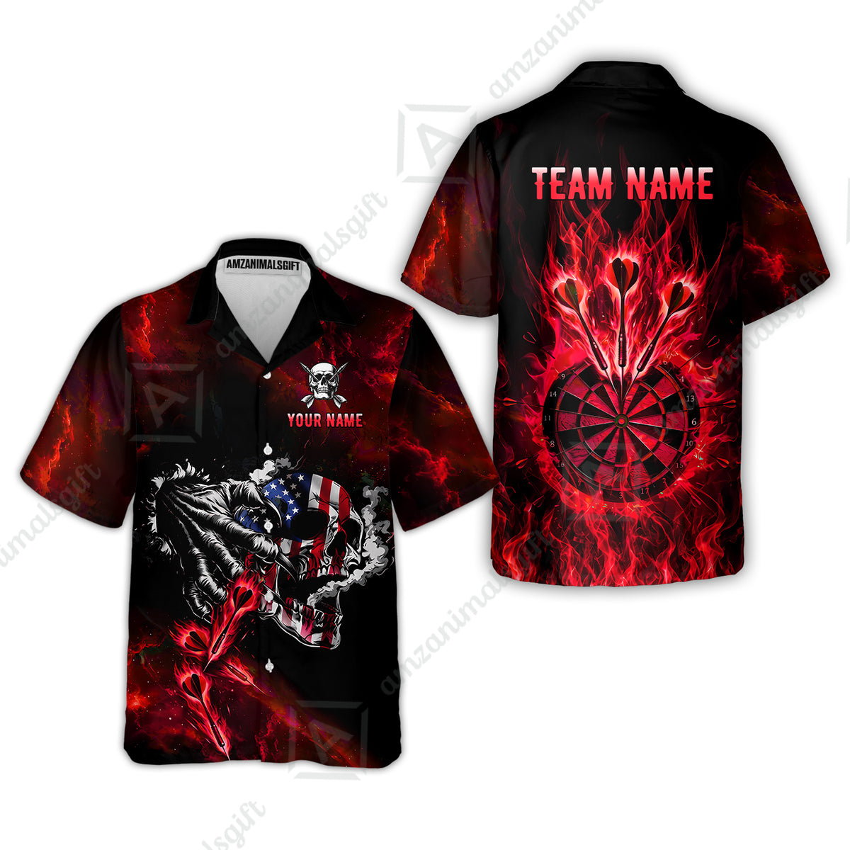 Hawaiian Shirt||Red