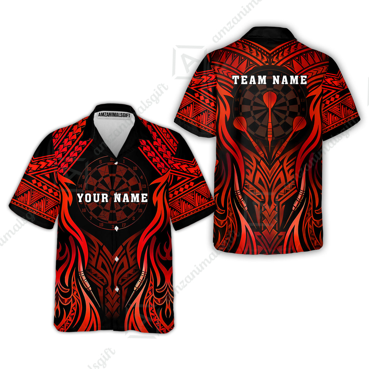 Hawaiian Shirt||Red