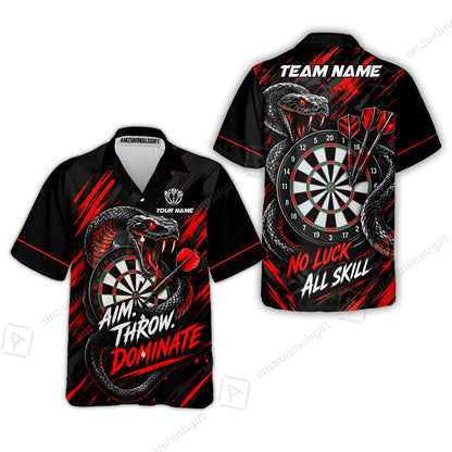 Customized Darts Team Jersey, Personalized Snake Darts Abstract Background Polo Shirt For Players With Name & Team Name