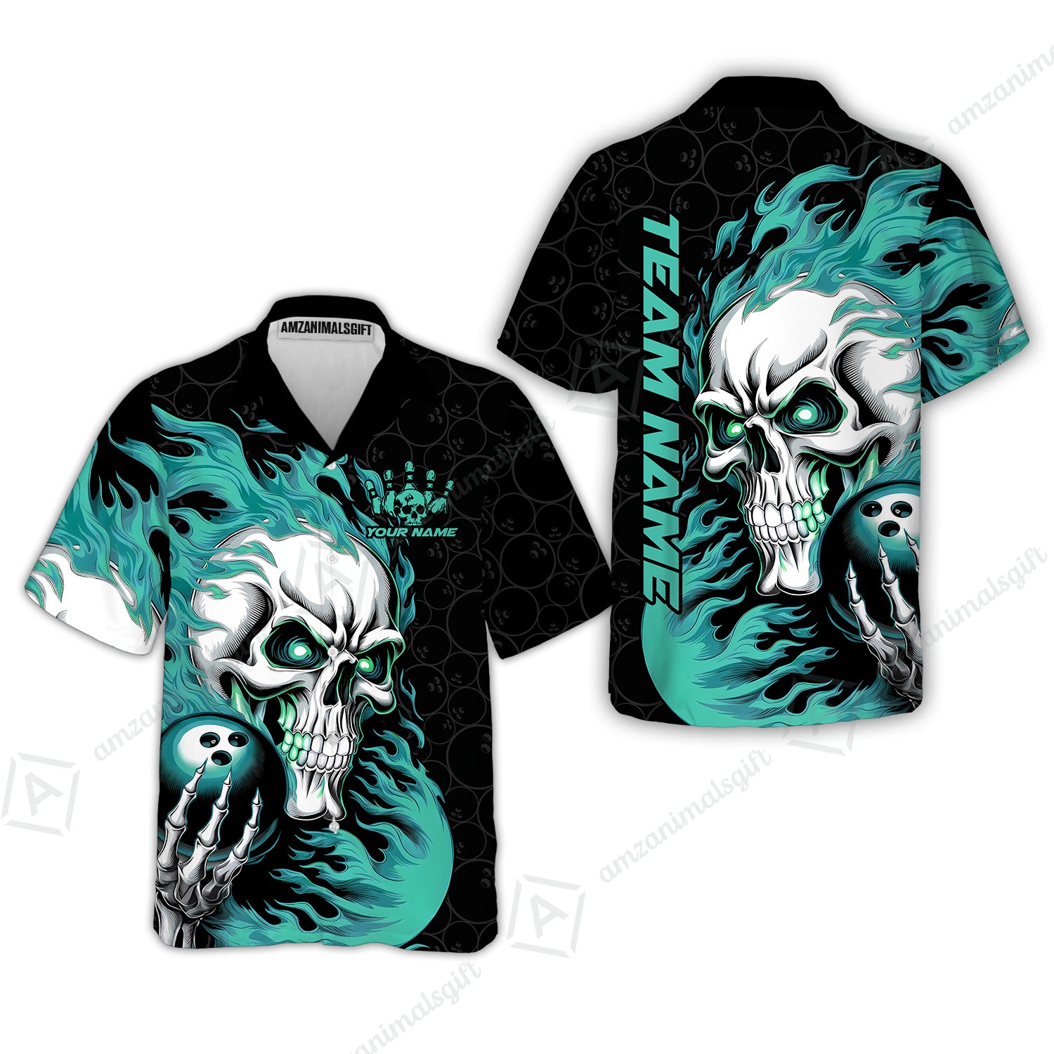Hawaiian Shirt||Turquoise
