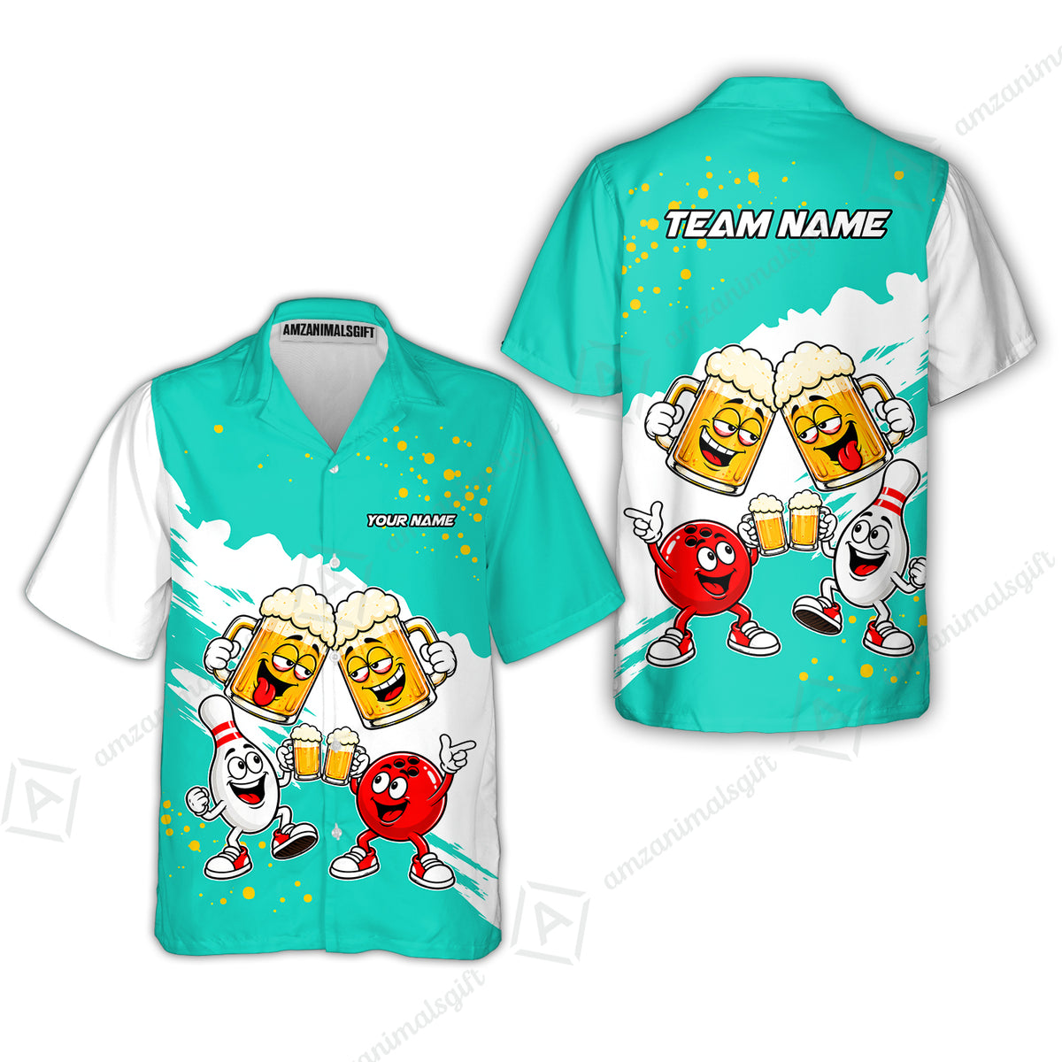 Hawaiian Shirt||Turquoise