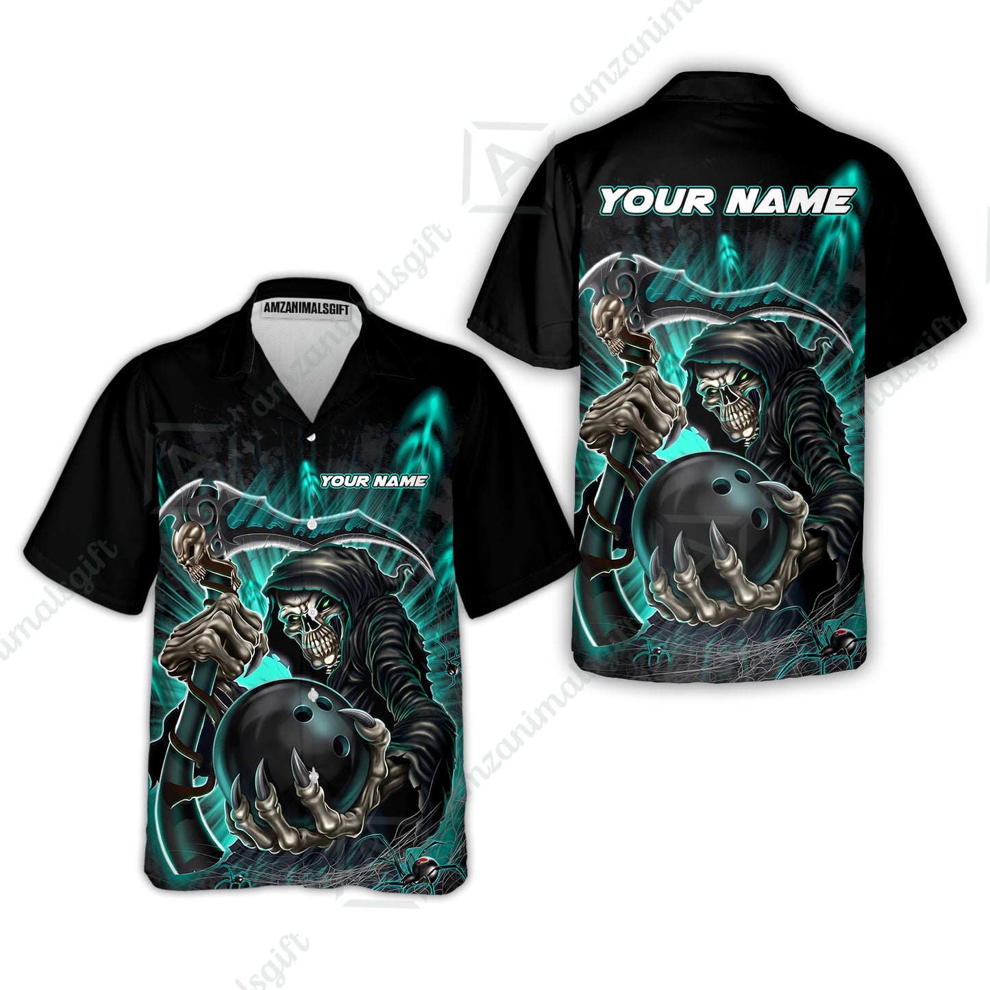 Hawaiian Shirt||Turquoise