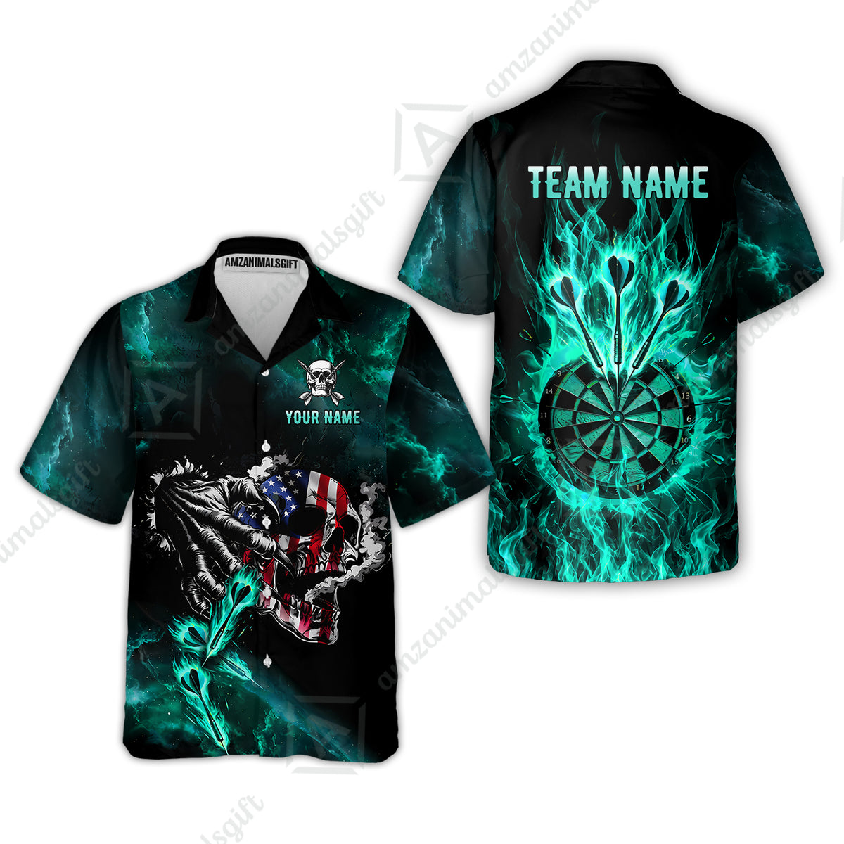 Hawaiian Shirt||Turquoise