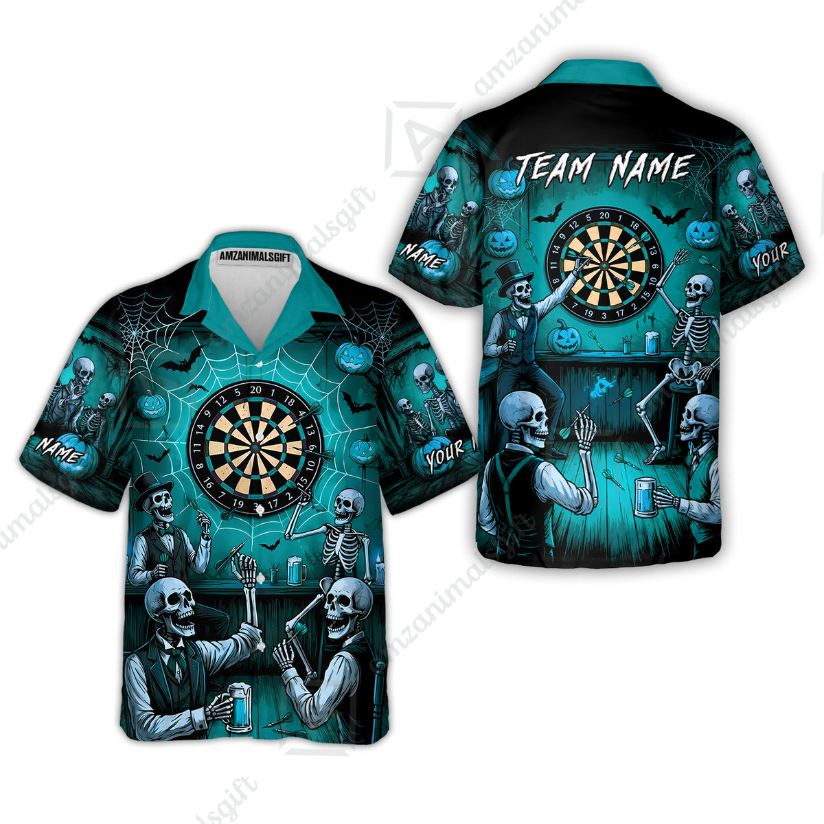 Hawaiian Shirt||Turquoise