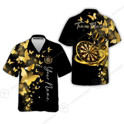 Customized Butterfly Elegant Sparkling Multicolor Darts Jersey, Personalized Name And Team Name For Players