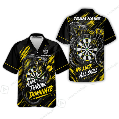 Customized Darts Team Jersey, Personalized Snake Darts Abstract Background Polo Shirt For Players With Name & Team Name