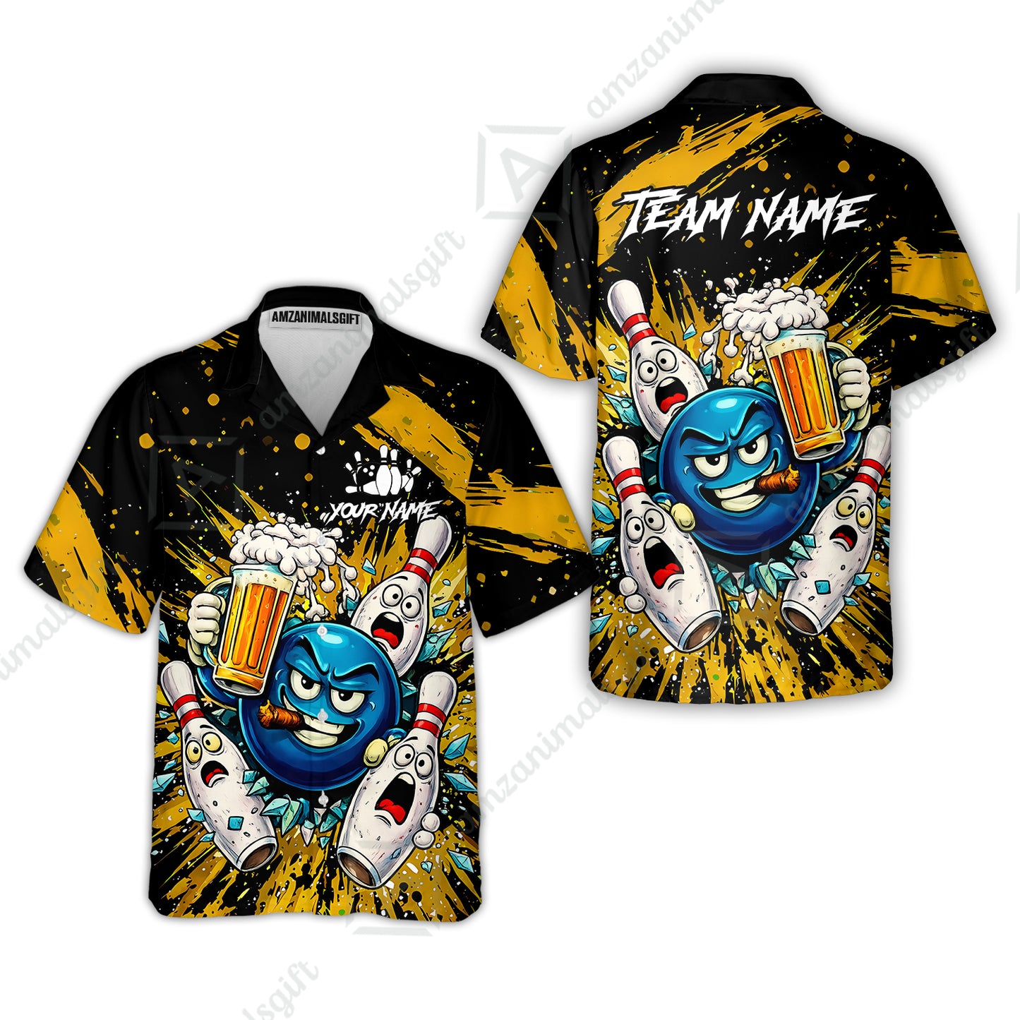 Hawaiian Shirt||Yellow