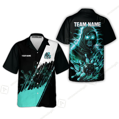 Custom Bowling Jersey Polo Shirt, Glow Reaper Bowling Custom Bowling Jersey Team Shirt For Players With Name & Team Name