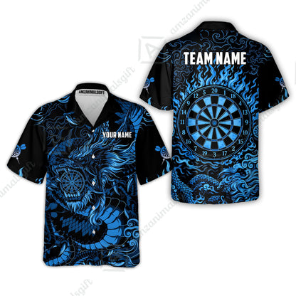 Custom Darts Jersey Polo Shirt, Dragon's Bullseye Darts, Custom Dart Jersey Team Shirt For Players With Name & Team Name