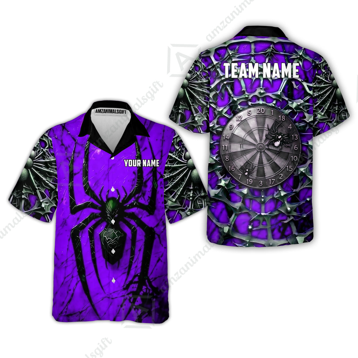 Custom Darts Jersey Polo Shirt, Gothic Widow Spiderweb, Custom Dart Jersey Team Shirt For Players With Name & Team Name