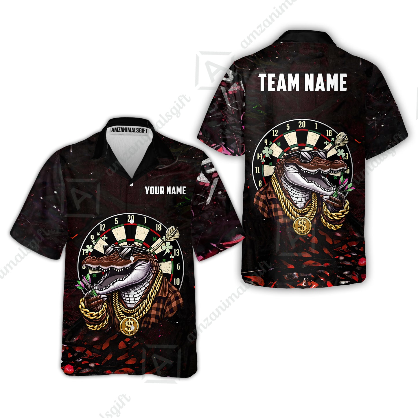 Custom Darts Team Jersey, Personalized Alligator Dart Jersey Shirt For Players With Name & Team Name