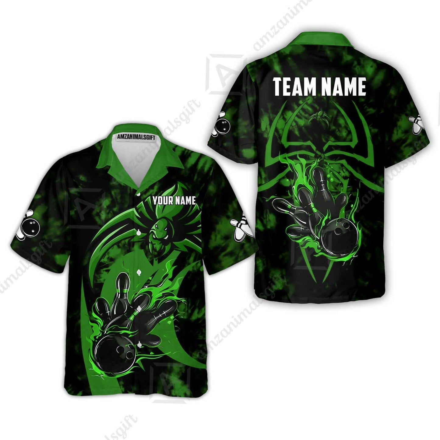 Custom Bowling Jersey Polo Shirt, Neon Venom Spider Monster, Custom Bowling Jersey Team Shirt For Players With Name and Team Name